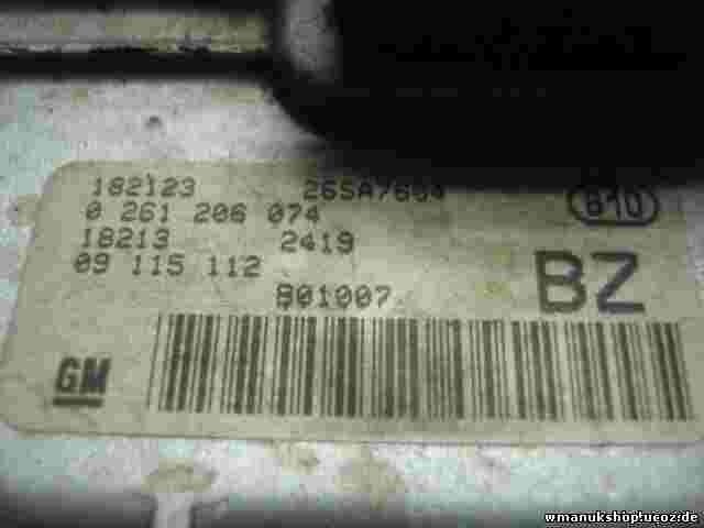 Motorsteuergerät Opel Corsa C B01007 09115112 09 115 112 0261206074