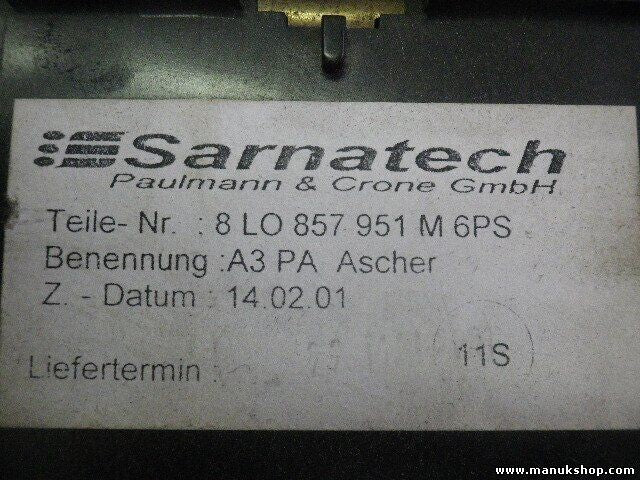 Aschenbecher Audi A3 8L0 857 951 8L0857951M6PS 8L0857951M 6PS SARNATECH
