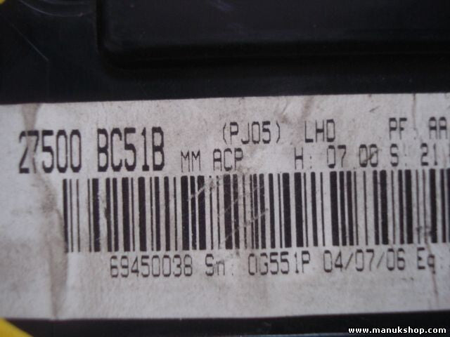Klimabedienteil Nissan Micra K12 27500BC51B 27500 BC51B 69450038