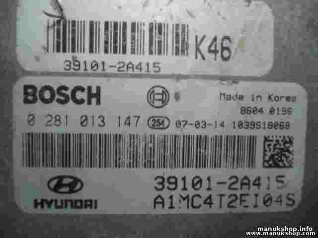 Motorsteuergerät Hyundai Accent K46 391012A415 BOSCH 0281013147 A1MC4T2EI04S