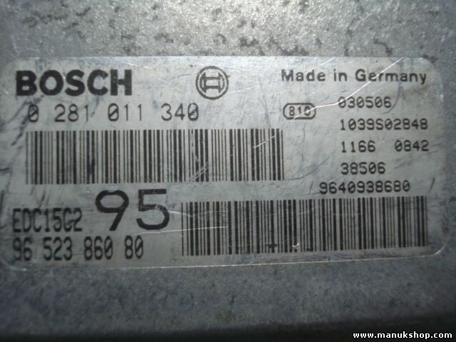 Motorsteuergerät Citroen C5 9652386080 96 523 860 80 EDC15C295 BOSCH 0281011340