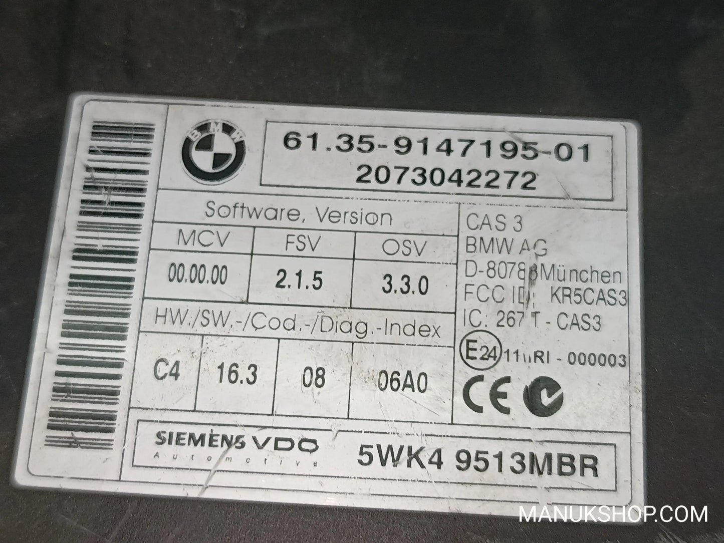 Komfortsteuergerät KSG BMW E90 E91 6135914719501 61.35-9147195-01 5WK49513MBR