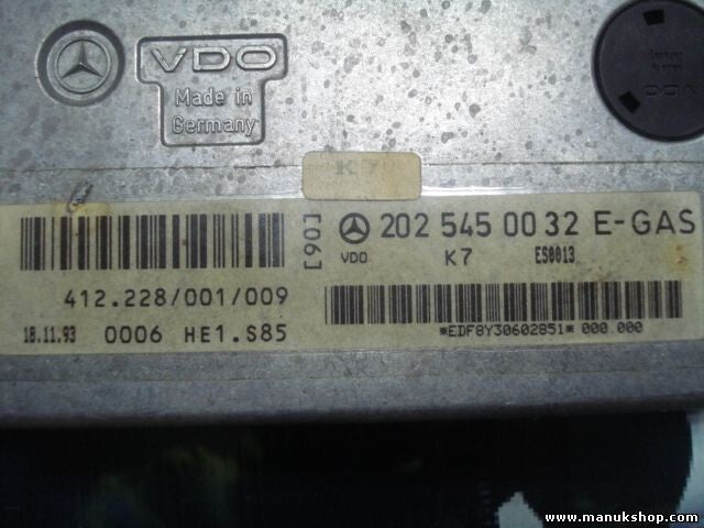 Steuergerät Gasbetätigung E-Gas Mercedes W202 VDO 2025450032 412228001009 K7
