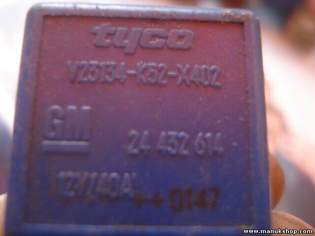 Relais Opel V23134K52X402 24 432 614 24432614 GM 12V
