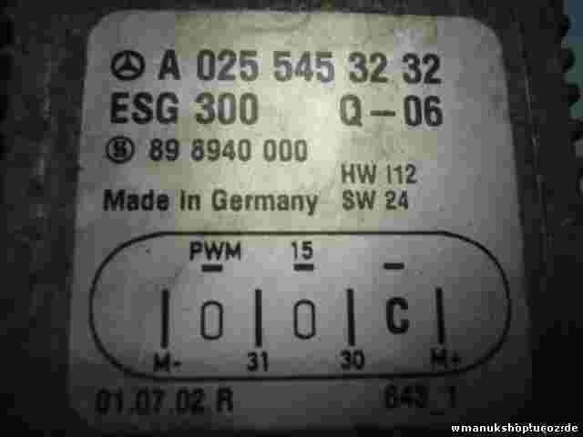 Steuergerät Elektrolüfter Mercedes W168 W210 A0255453232 898940000 ESG300 Q-06