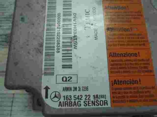 Airbagsensor Airbagsteuergerät Mercedes ML W163 Q2 1635422218 Temic D9V1H03AT5W