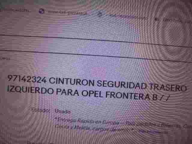 Sicherheitsgurt Gurt hinten links Opel Frontera B 97142324