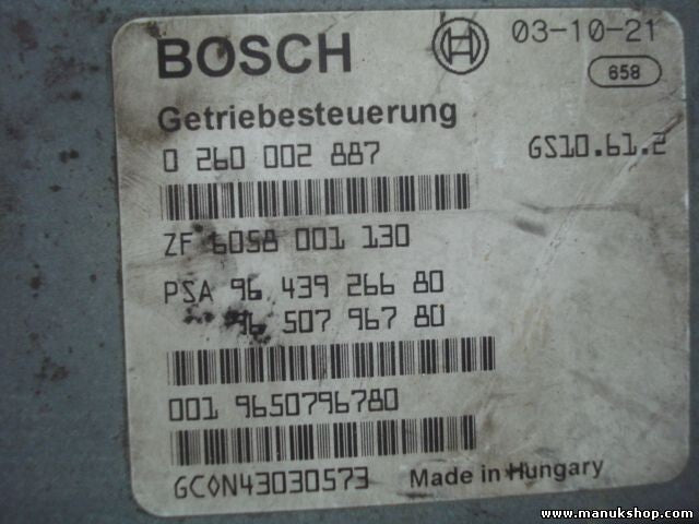 Getriebesteuergerät Citroen C5 BOSCH 0 260 002 887 0260002887 9650796780