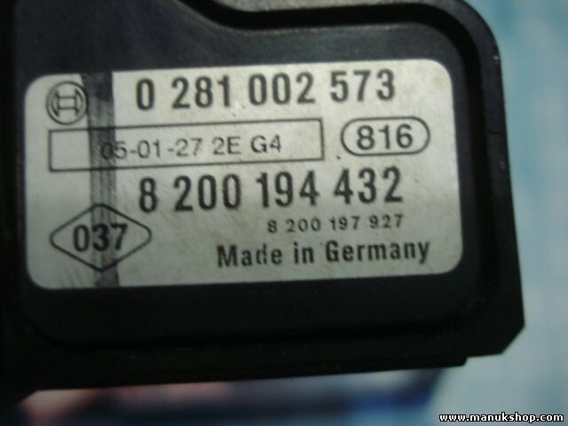 Ladedrucksensor Scenic II Kangoo Movano Master 8200194432 8200197927 0281002573