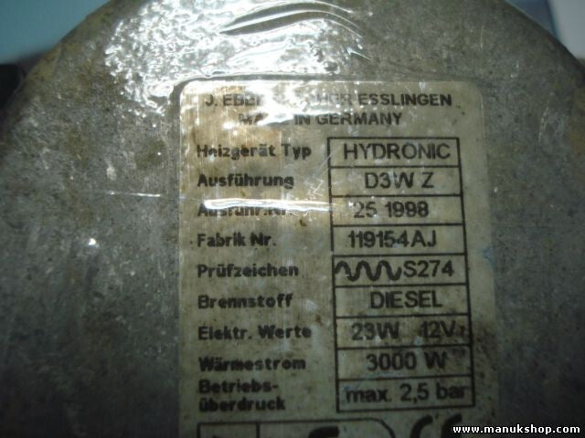 Standheizung Opel SAAB 9-3 9-5 2.2 DIESEL 90585961 12787817 4623302