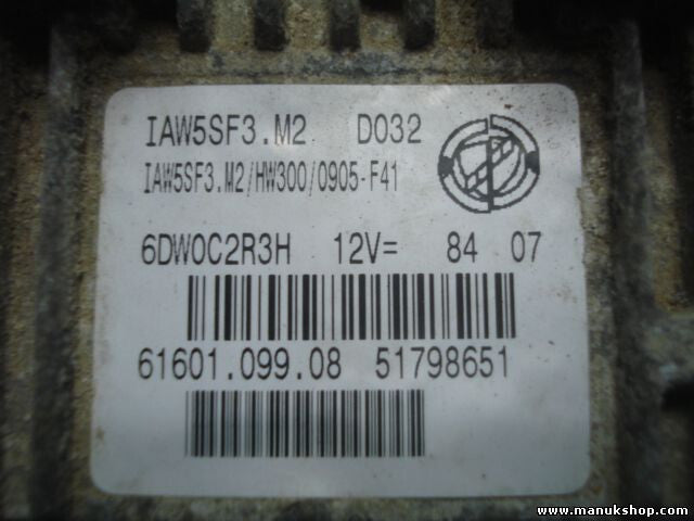 Motorsteuergerät Fiat Grande Punto 199 6160109908 51798651 6DW0C2R3H IAW5SF3M2