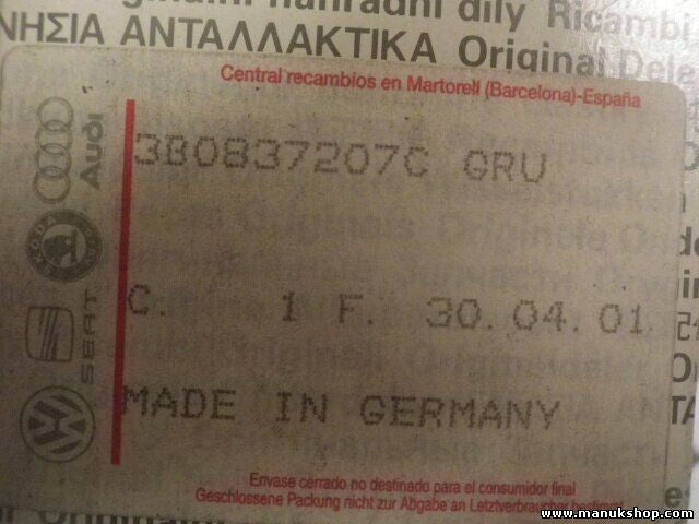 Türgriff Haltegriff innen vorne rechts schwarz VW 3B0837207CGRU 3BO837207C