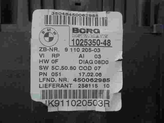 Kombiinstrument Tacho BMW E91 450062985 BORG 102535048 911020503 IK911020503R