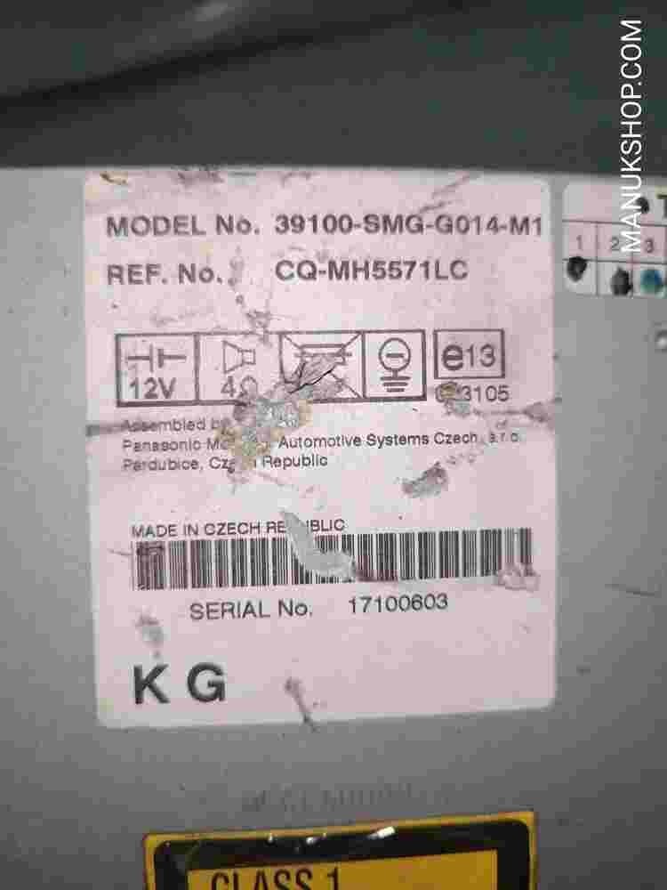Radio CD WMA MP3 Honda Civic 39100SMGG014M1 CQMH5571LC CQ-MH5571LC