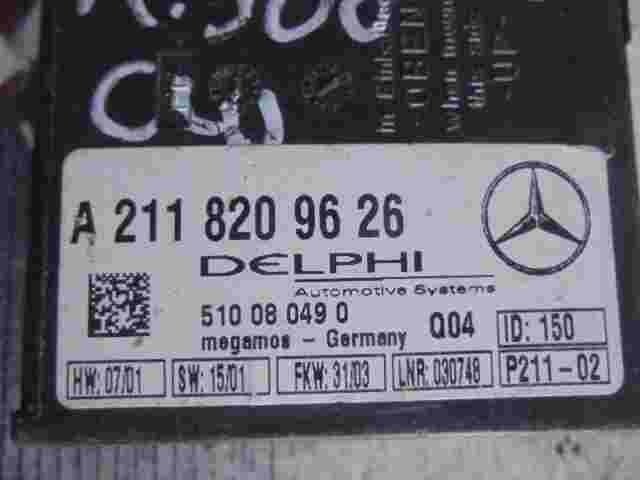 Steuergerät Alarm Mercedes W211 A2118209626 Q04 DELPHI 510080490 HW 07/01