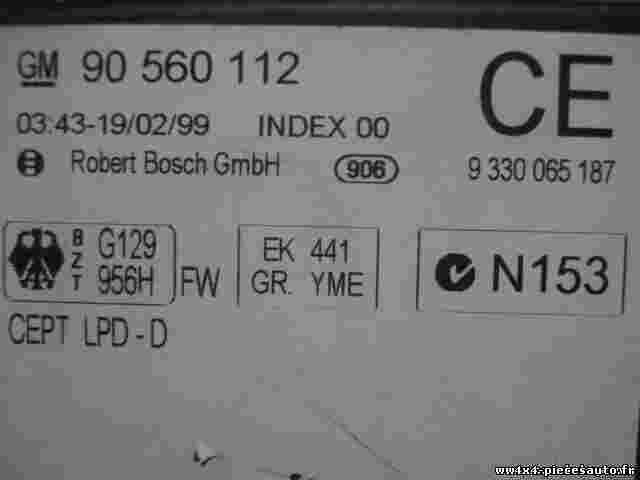 Türsteuergerät Opel Astra 90560112 ROBERT BOSCH GmbH 9330065187 INDEX 00