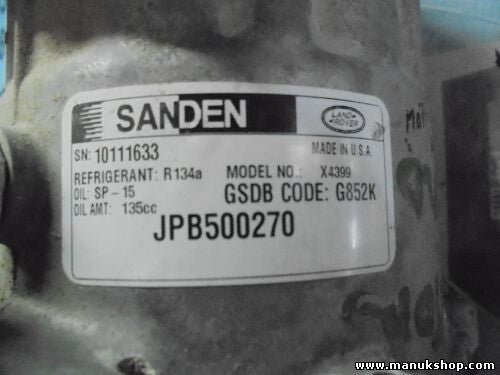 Klimakompressor Land Rover Defender 2.4L SANDEN JPB500270 10111633 709GKA07