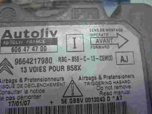 Airbagsensor Airbagsteuergerät Citroen C4 Grand Picasso AJ 9664217980 606474700