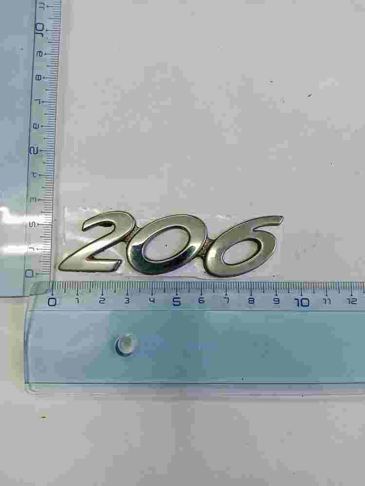 Emblem Peugeot 206 8cm.