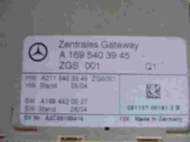 Steuergerät Zentrales Gateway Mercedes W169 A1695403945 Q1 A2115403545