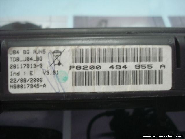 Kombiinstrument Tacho Renault Scenic JONSON CONTROLS P8200494955A