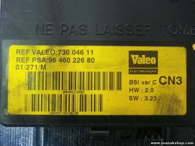 Sicherungskasten Citroen CN3 HW 2.0 SW 3.23 9646022680 VALEO 73004611 730 046 11