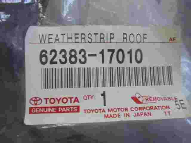 Weatherstrip Roof Side Rail Rear Rh Toyota MR2 6238317010 62383-17010