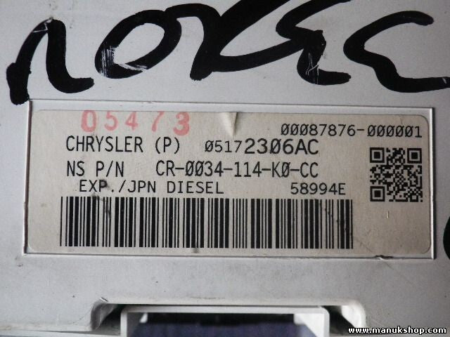 Kombiinstrument Tacho Jeep Grand Cherokee 3. 0 CRD CR-0034-114-K0-CC 05172306AC