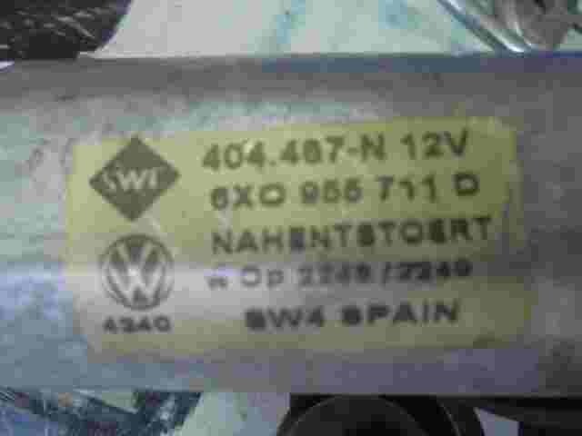Motor del limpiaparabrisas trasero Polo Lupo 6X0955711D SW4 SWT 12V 404467N