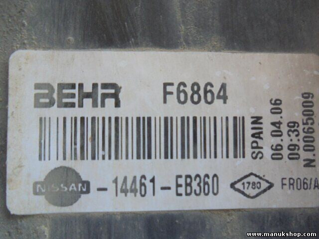 Ladeluftkühler Nissan Pathfinder R51 BEHR 14461EB360 14461-EB360 F6864