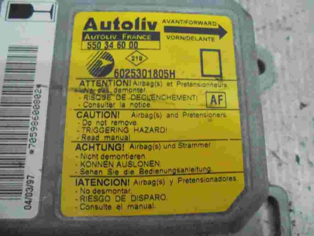 Airbagsensor Airbagsteuergerät Renault Espace III 6025301805H (AF) 550346000