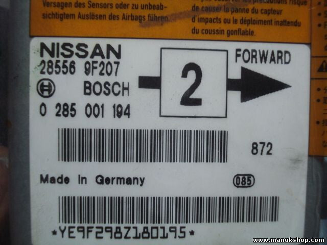 Airbagsensor Airbagsteuergerät Nissan Primera 285569F207 28556 9F207 0285001194