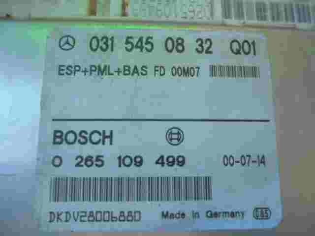 ESP PML BAS Steuergerät Mercedes W210 0315450832 Q01 FD00M07 BOSCH 0265109499