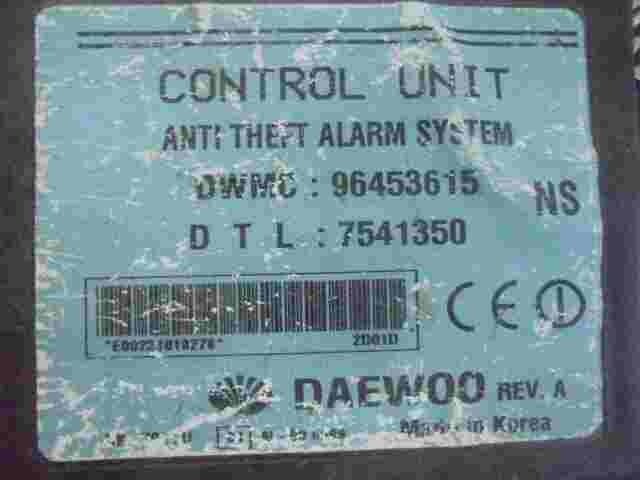 Steuergerät Alarm Daewoo 96453615 7541350