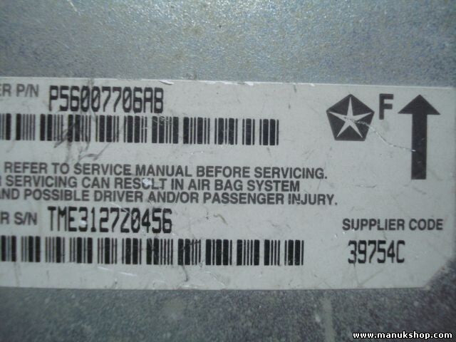 Airbagsensor Airbagsteuergerät Jeep Grand Cherokee 39754C P56007706AB 56007706AB