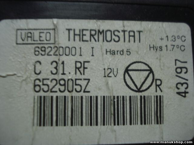 Temperaturregler Steuergerät Peugeot 406 VALEO 69220001I 652905Z C 31 RF 12V
