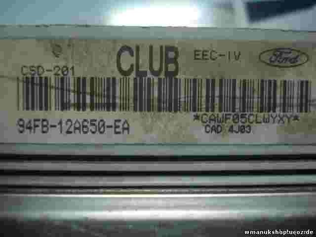 Motorsteuergerät Ford Fiesta 4 94FB-12A650-EA 94FB12A650EA VISTEON CLUB CSD-201