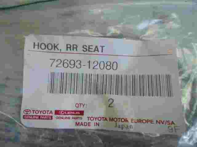 Rear Seat Cushion Lock Hook Toyota C-HR Corolla 7269312080 72693-12080