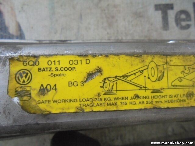 Wagenheber Volkswagen Polo 9N3 1.4 16V Skoda Fabia 6Q0011031D 6Q0 011 031 D