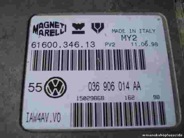Motorsteuergerät VW Volkswagen 036906014AA M. MARELLI 6160034613 MY2 IAW4AVV0