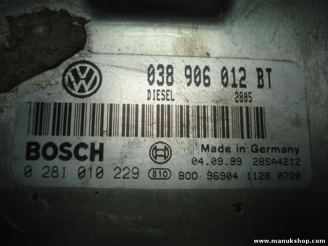 Motorsteuergerät VW Audi Seat Skoda Leon 1999-2006 1.9 038906012BT 0281010229