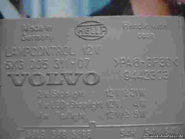 Steuergerät Volvo V70 9442303 HELLA 5KG00531107 5KG005311-07 5KG 005 311 07