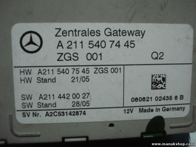 Steuergerät Zentrales Gateway Mercedes-Benz W169 Q2 A2115407445 A2115407545