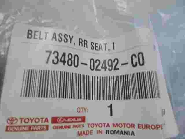 Gurtschloss Gurtschnapper hinten rechts Toyota Auris 7348002492C0 73480-02492-C0