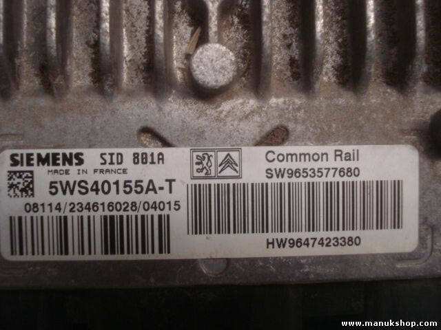 Motorsteuergerät Citroën Berlingo SID801A SW9653577680 9647423380 5WS40155A-T