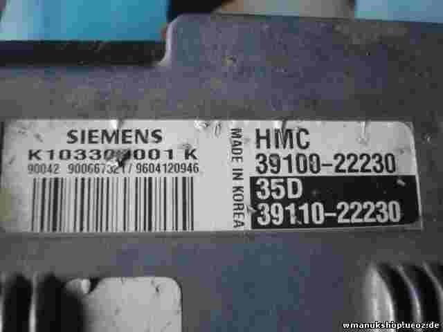 Motorsteuergerät Hyundai Excel 1.3 3910022230 3911022230 SIEMENS K103300001K