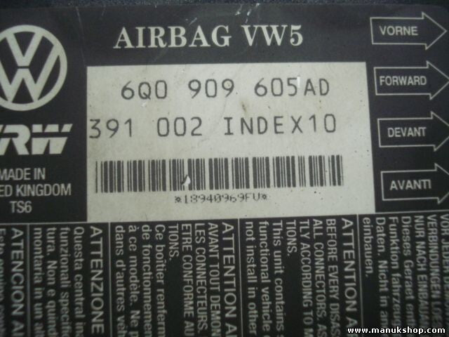 Airbagsensor Airbagsteuergerät Seat Ibiza IV 6L VW 5 6Q0909605AD INDEX 10