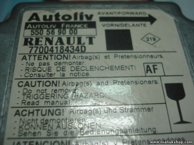 Airbagsteuergerät Renault Megane Scenic (AF) 7700418434D 550569000