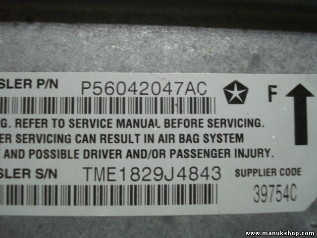 Airbagsensor Airbagsteuergerät Chrysler Grand Cherokee P56042047AC 56042047AC