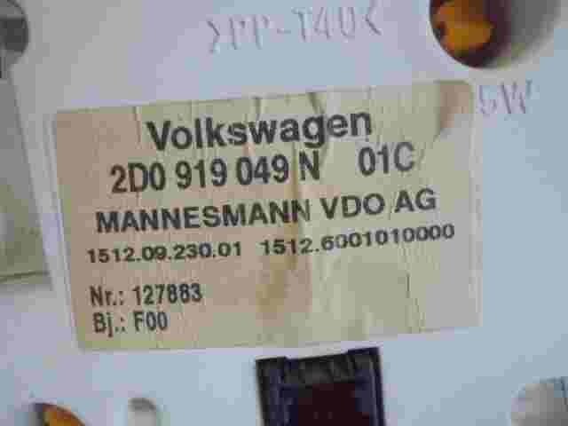 Tachometer VW Volkswagen LT LT35 4X4 2D0919049N 2D0919049N01C 15120923001